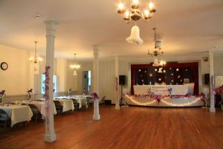 Town Hall set-up for a Wedding Reception