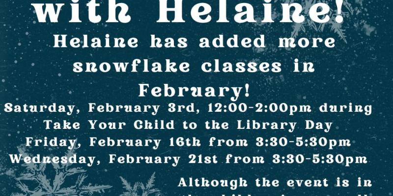 Snowflake with Helaine February Dates